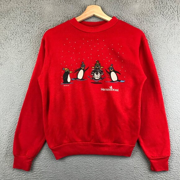 Vintage 1980s Penguin Steamboat Sweatshirt size S - Picture 1 of 11